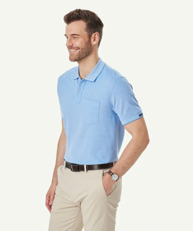 Oxford Pocket Polo Shirt - Blue sold by GAZMAN