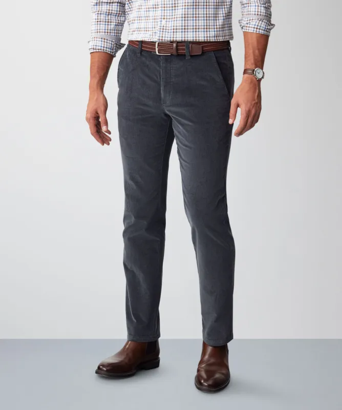 Stretch Corduroy Pant - Charcoal sold by GAZMAN