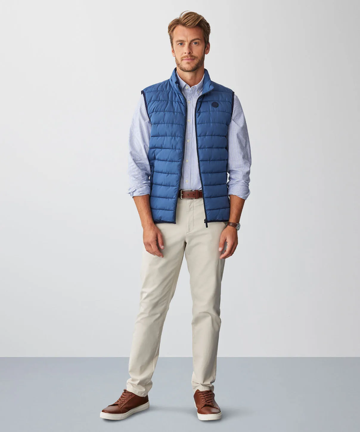 Lightweight Puffer Vest - Dark Denim sold by GAZMAN