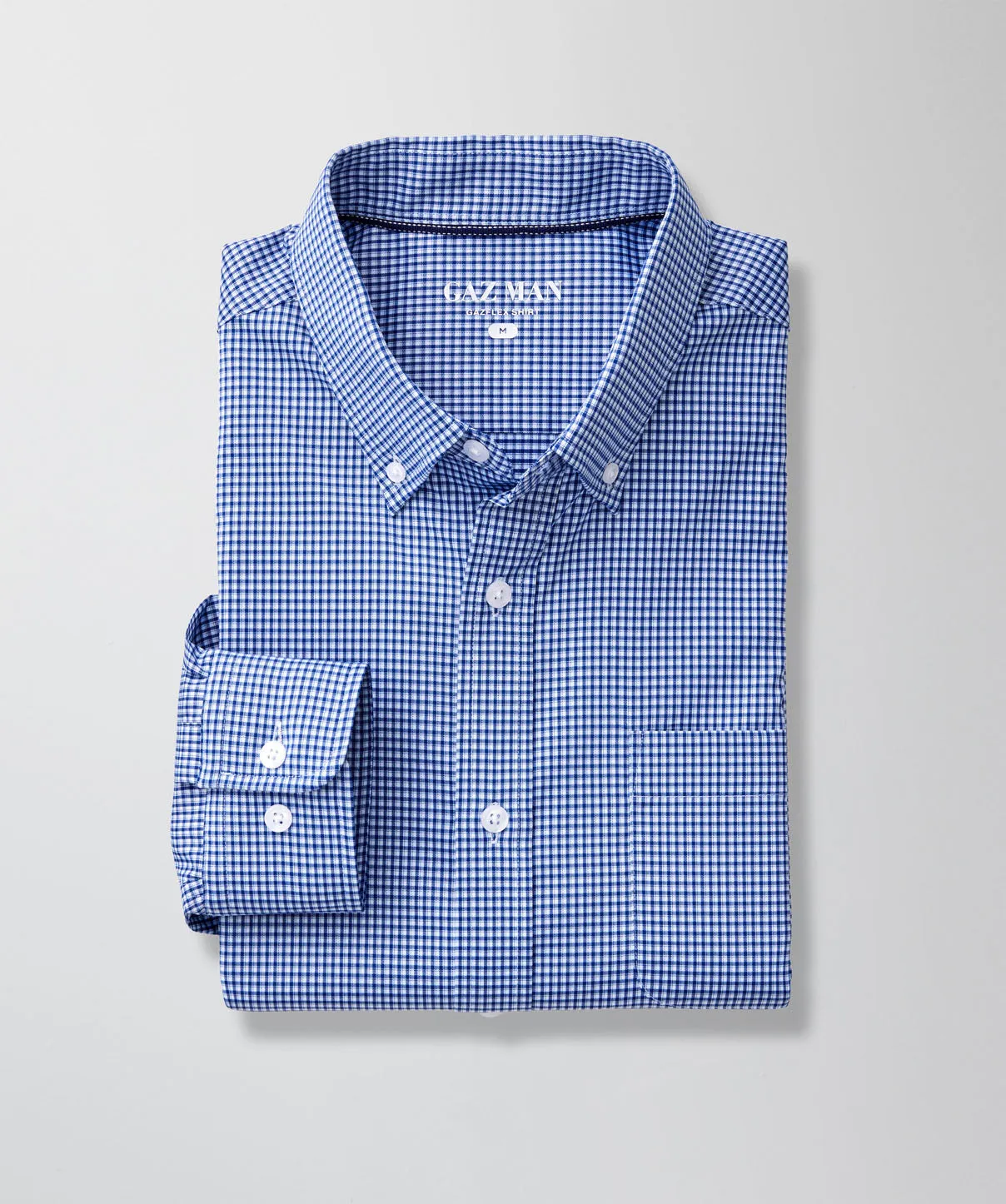 GAZFLEX Performance Check Long Sleeve Shirt - Navy sold by GAZMAN product image thumbnail 2