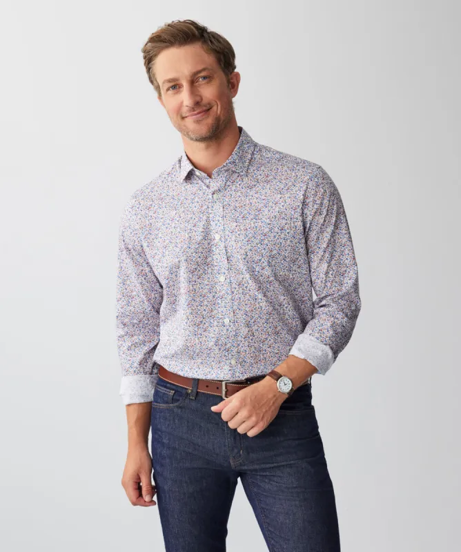 Easy Care Floral Print Long Sleeve Shirt - Autumn sold by GAZMAN
