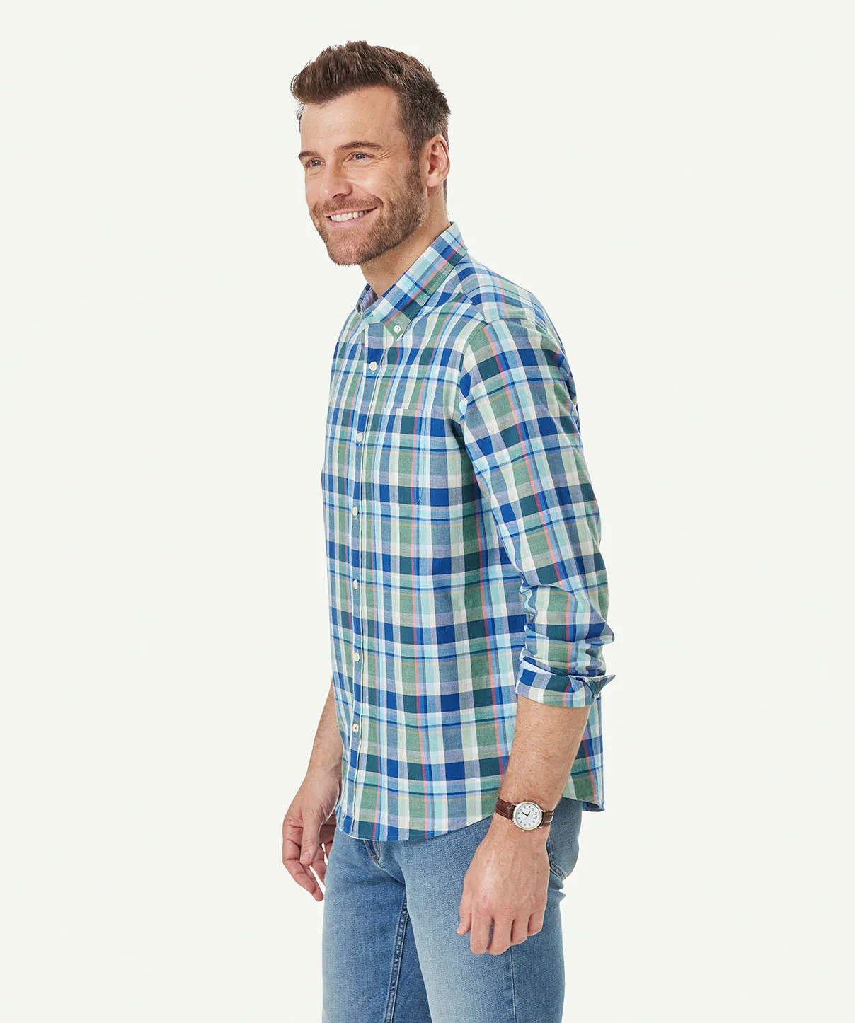Casual Clubhouse Check Long Sleeve Shirt - Multi Check sold by GAZMAN product image thumbnail 5