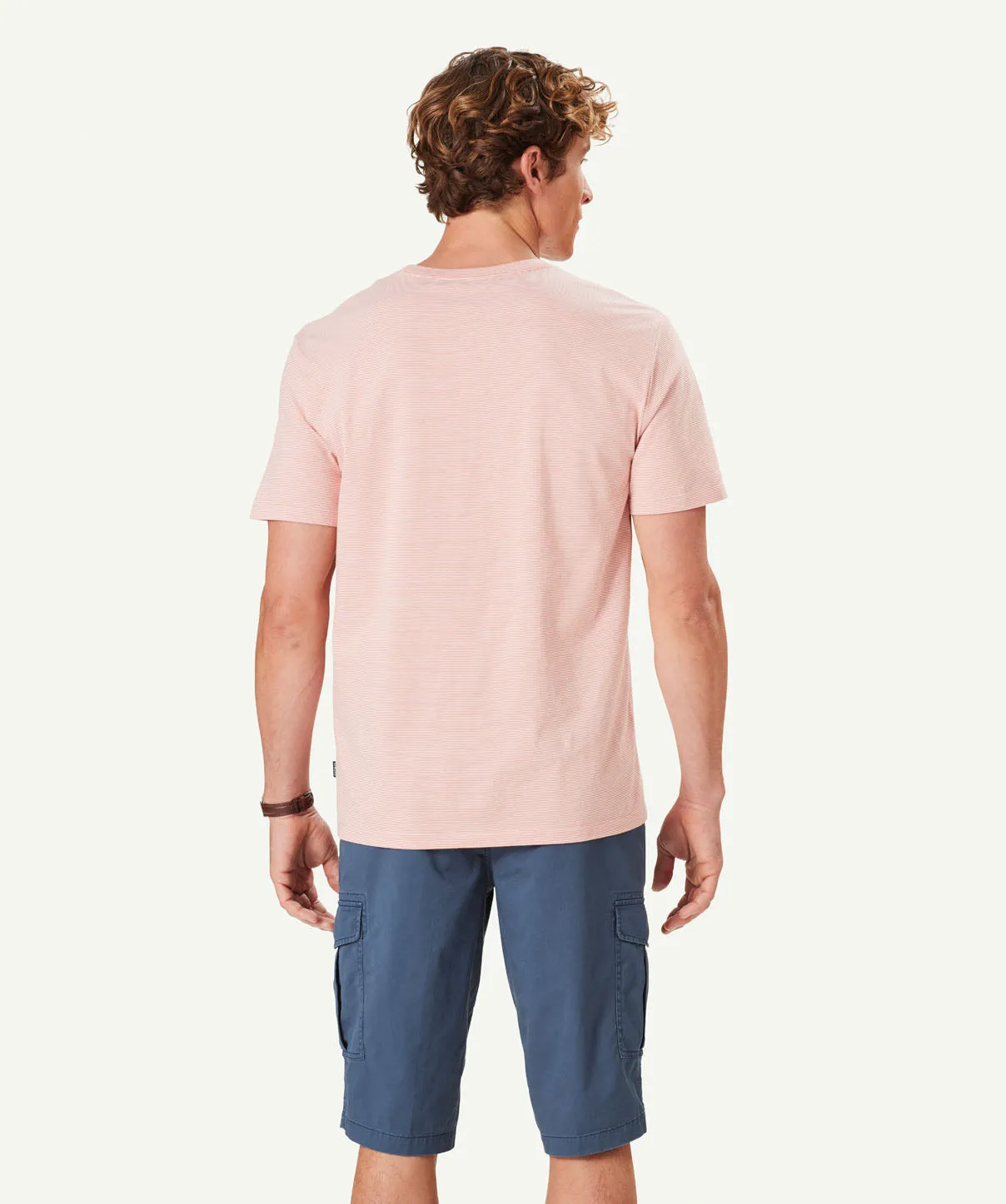 Weekend Stripe T-shirt - Apricot sold by GAZMAN product image thumbnail 3