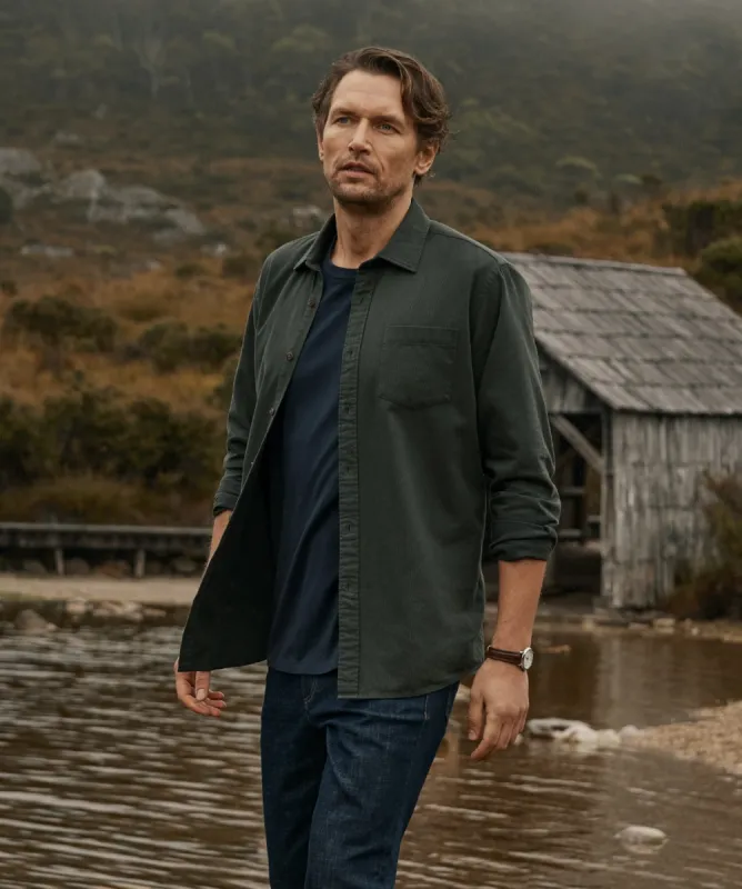 Casual Bedford Long Sleeve Shirt - Forest sold by GAZMAN