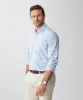Easy Care Melange Gingham Long Sleeve Shirt - Blue sold by GAZMAN