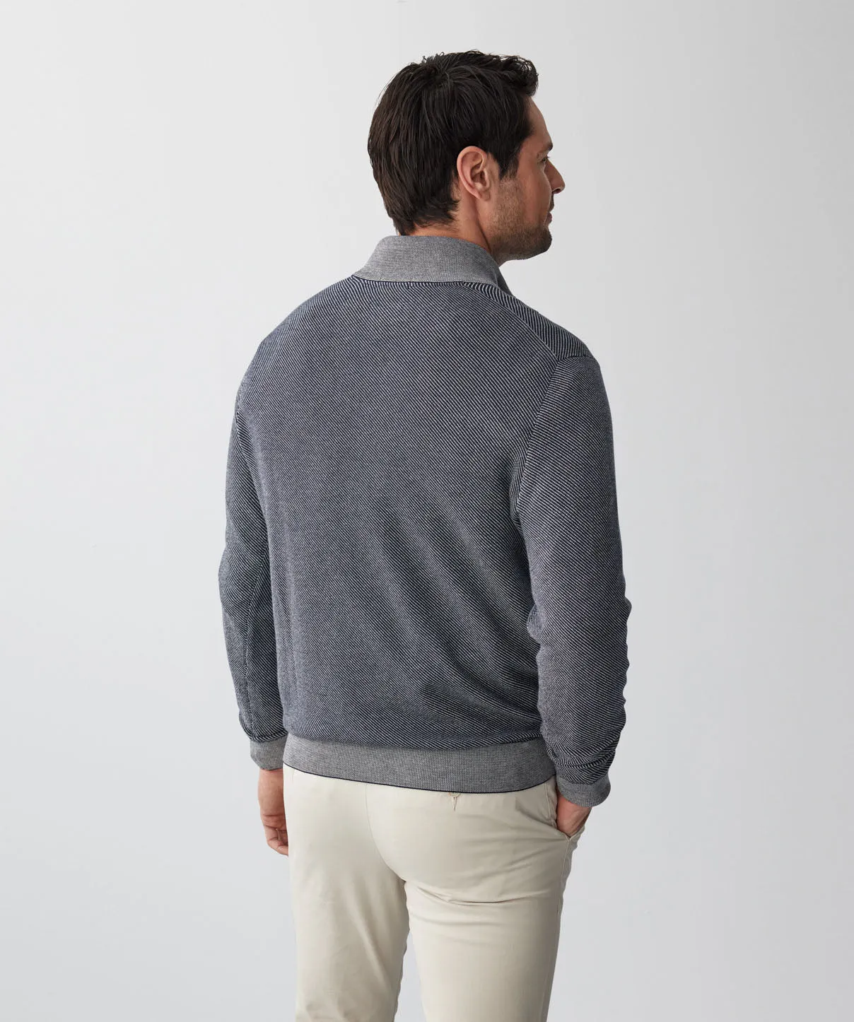 Twill High Flex Half Zip Knit - Navy sold by GAZMAN product image thumbnail 3