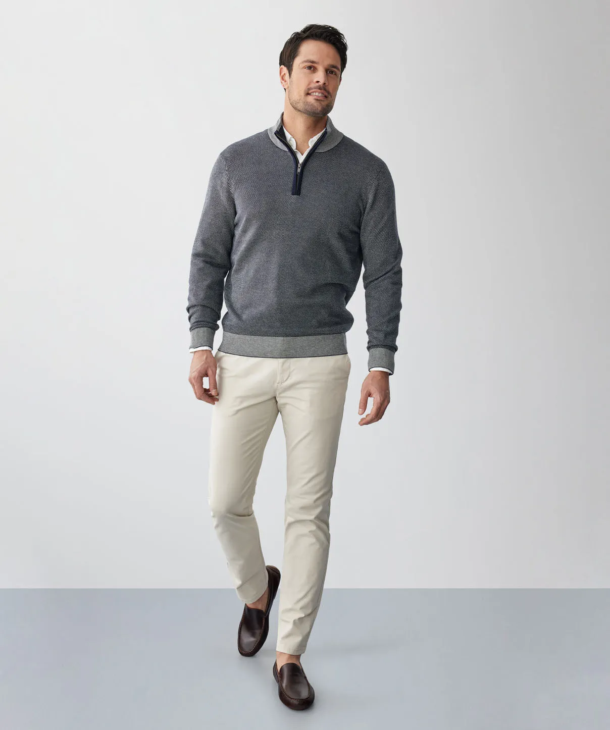 Twill High Flex Half Zip Knit - Navy sold by GAZMAN product image thumbnail 5