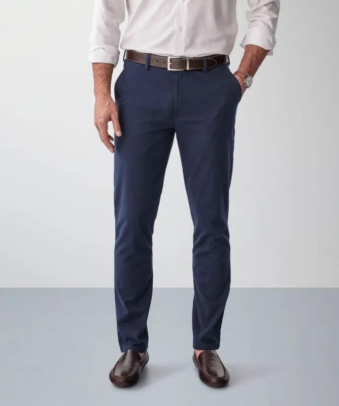 Non-Iron Modern Chino Pants - Dark Navy sold by GAZMAN