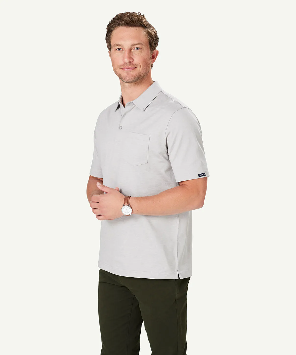 Smart Jacquard Polo - Grey sold by GAZMAN product image thumbnail 5