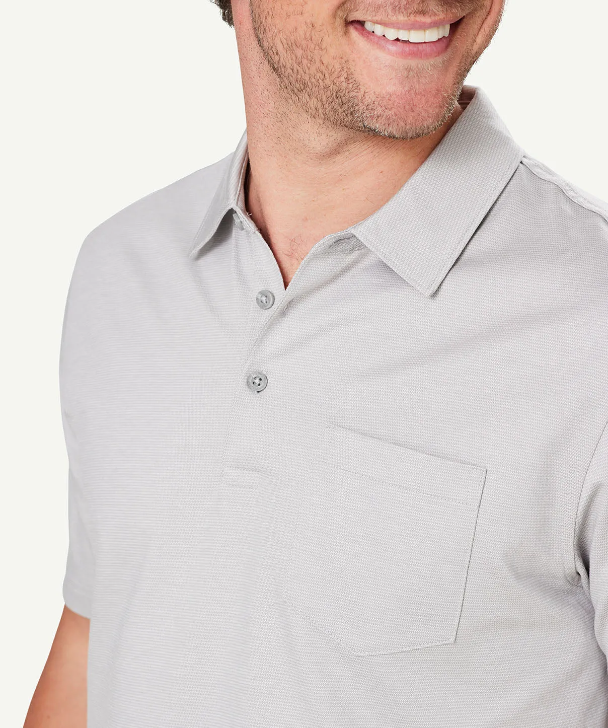 Smart Jacquard Polo - Grey sold by GAZMAN product image thumbnail 4