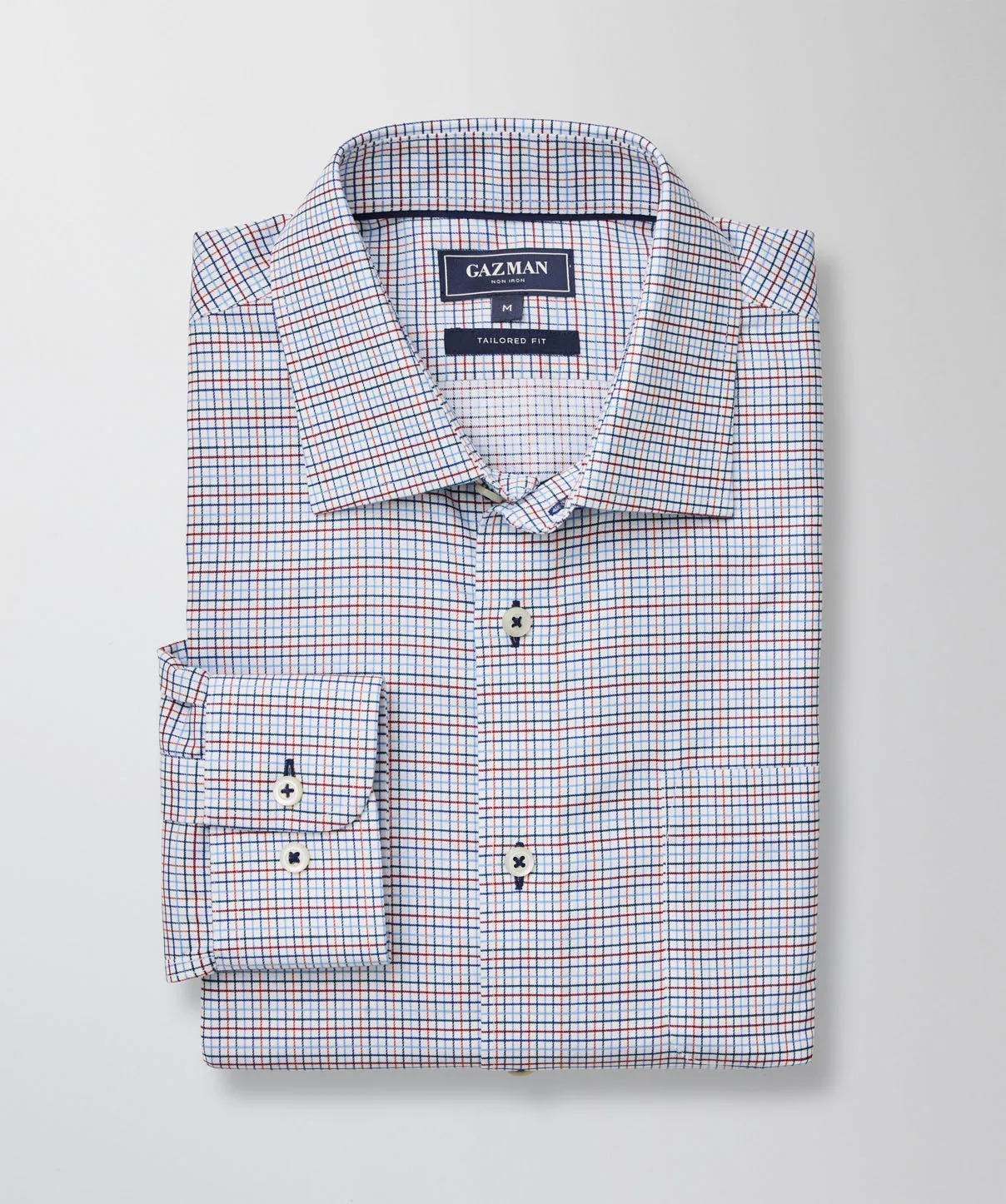 Tailored Non-Iron Check Long Sleeve Shirt - Multi Check sold by GAZMAN product image thumbnail 2