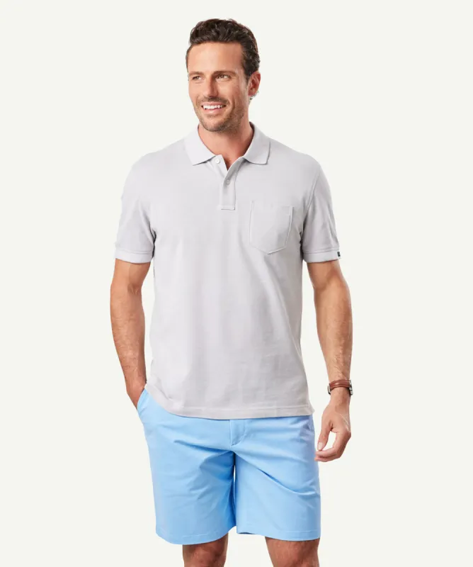 Oxford Pocket Polo Shirt - Pale Grey sold by GAZMAN