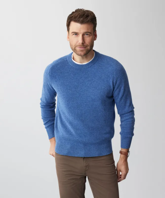 Lambswool Crew Neck Knit - Slate sold by GAZMAN