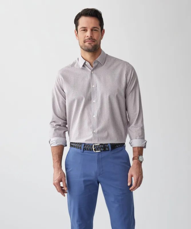 Tailored Easy Care Geo Print Long Sleeve Shirt - Multi sold by GAZMAN