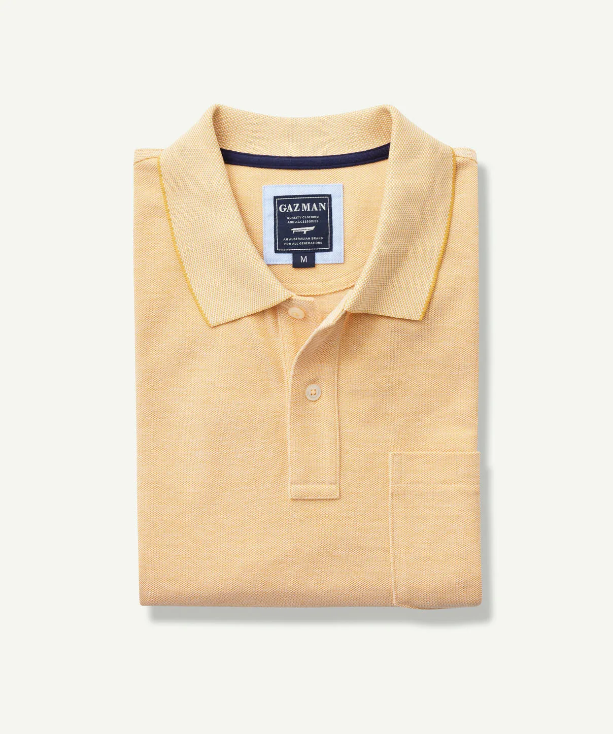 Oxford Pocket Polo Shirt - Amber Yellow sold by GAZMAN product image thumbnail 2