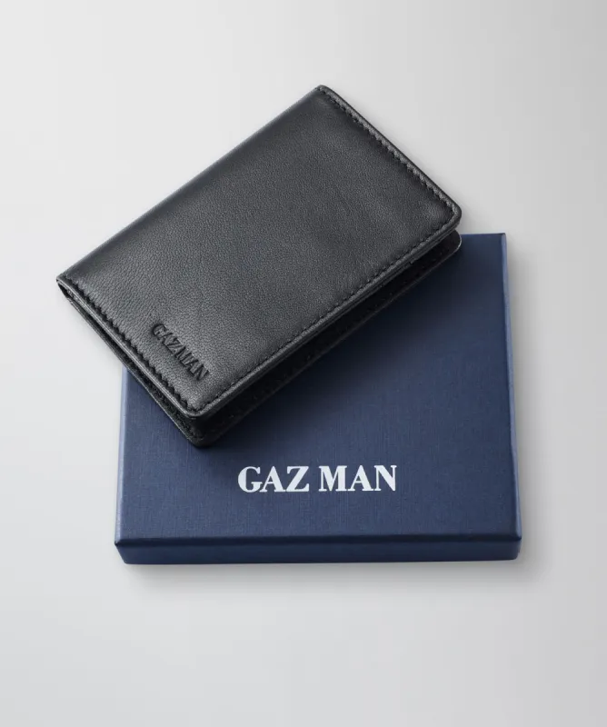 Slim Leather Wallet - Black sold by GAZMAN