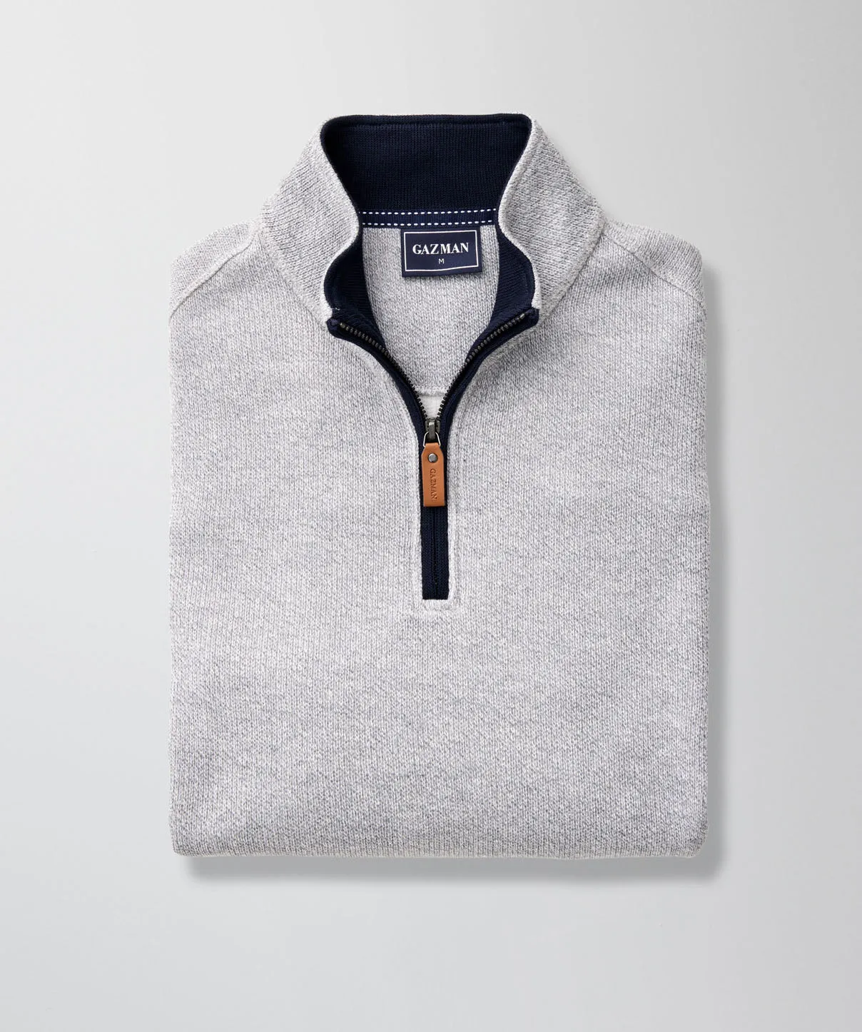 Half Zip French Rib Sweat - Grey Marle sold by GAZMAN product image thumbnail 3