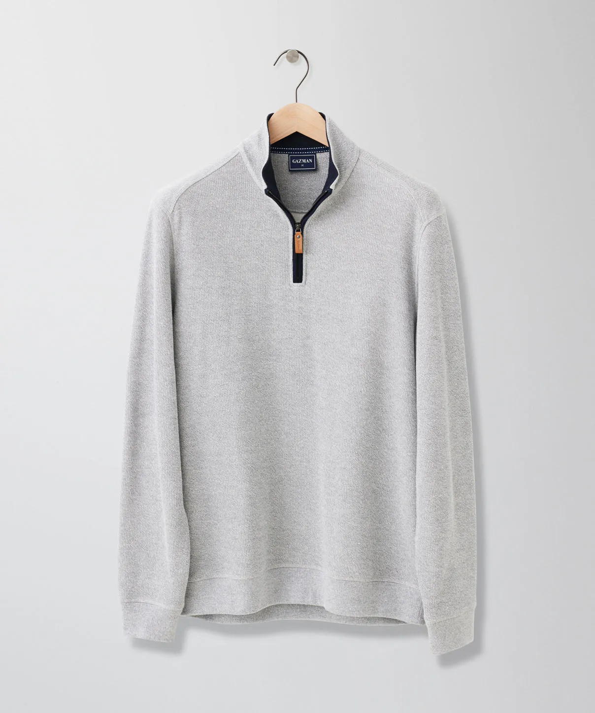 Half Zip French Rib Sweat - Grey Marle sold by GAZMAN product image thumbnail 2