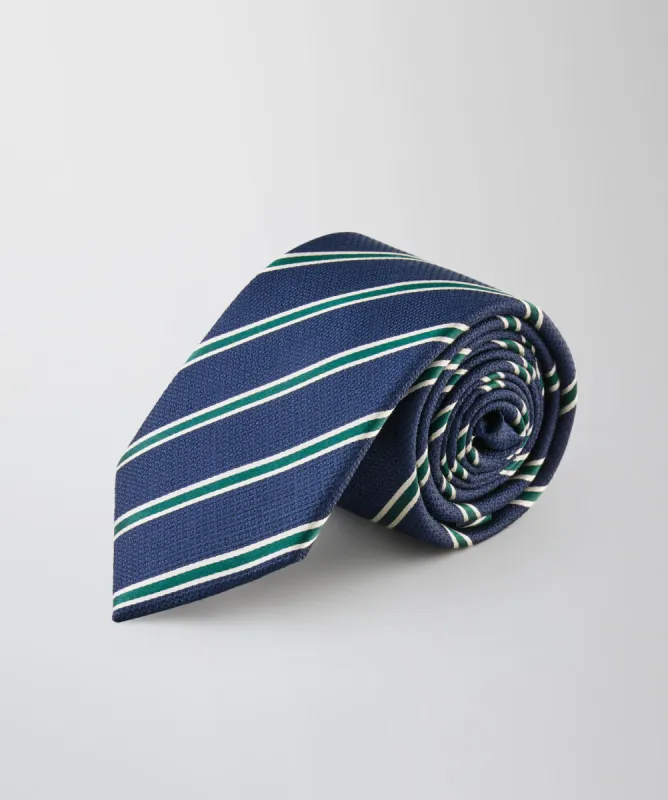 Silk Stripe Tie - Navy sold by GAZMAN