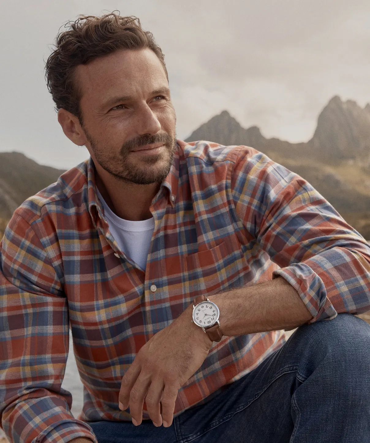 Brushed Twill Multi Check Long Sleeve Shirt - Multi Check sold by GAZMAN product image thumbnail 2