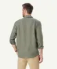 Pure French Linen Long Sleeve Shirt - Olive sold by GAZMAN