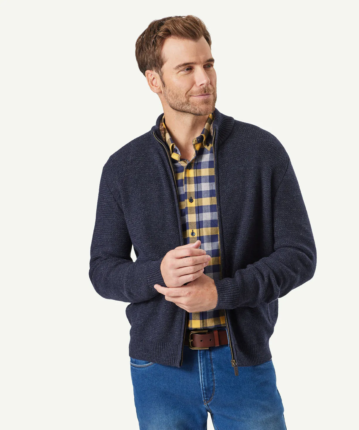 Wool Blend Bomber - Navy sold by GAZMAN