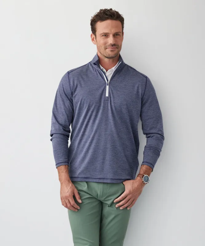 GAZFLEX Stripe Half Zip Sweat - Navy sold by GAZMAN