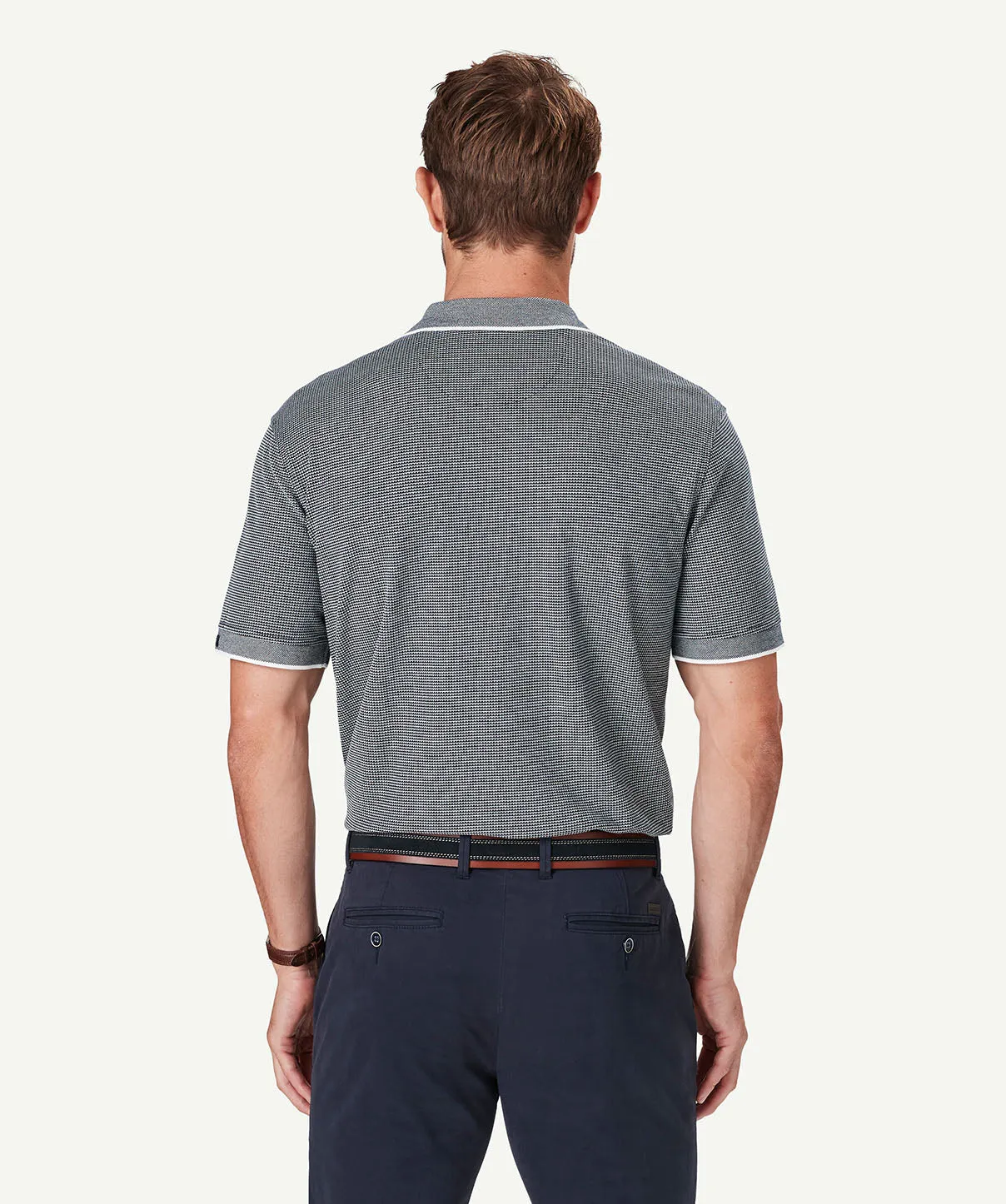 Smart Jacquard Polo - Navy sold by GAZMAN product image thumbnail 3