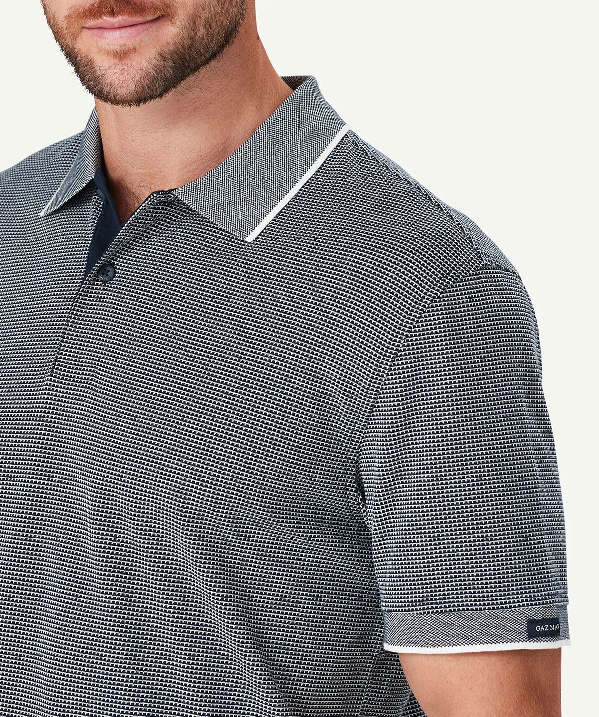 Smart Jacquard Polo - Navy sold by GAZMAN product image thumbnail 4