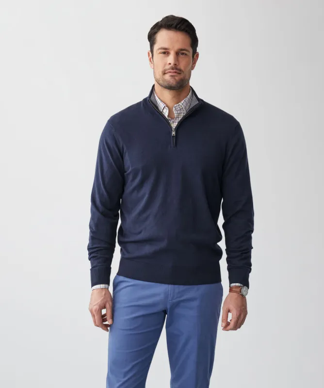 High Flex Half Zip Knit - Navy sold by GAZMAN