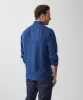 Pure French Linen Long Sleeve Shirt - Navy sold by GAZMAN