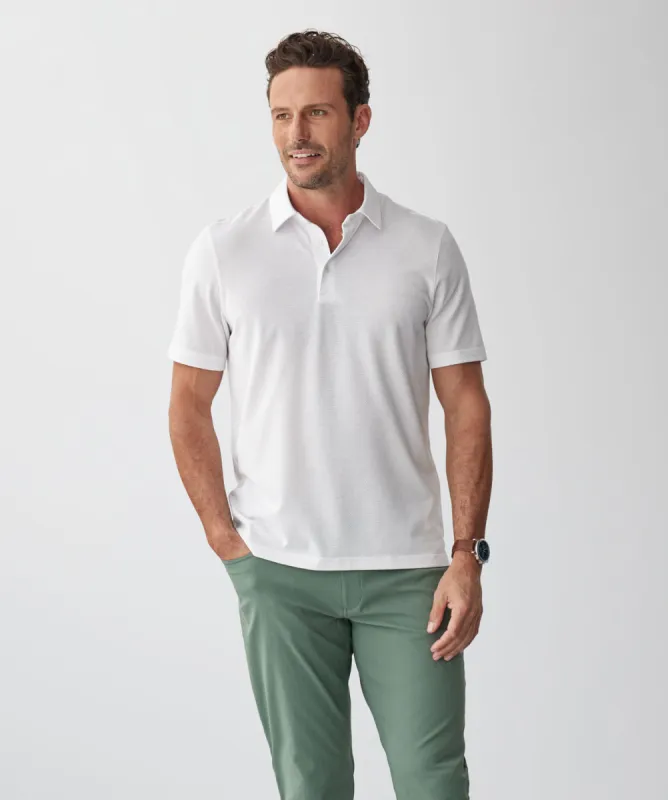 GAZFLEX Textured Polo - White sold by GAZMAN