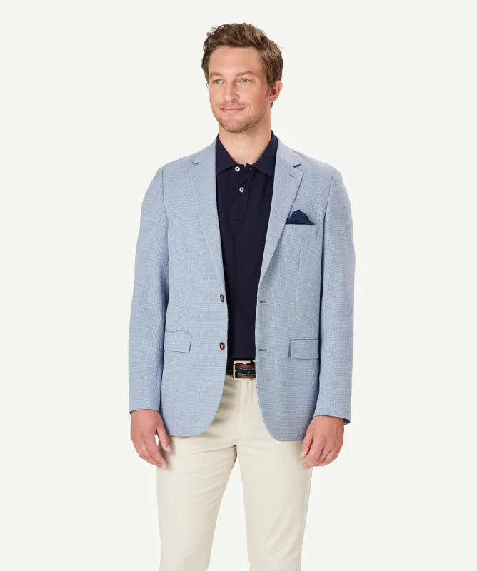 Performance Houndstooth Sports Jacket - Blue sold by GAZMAN