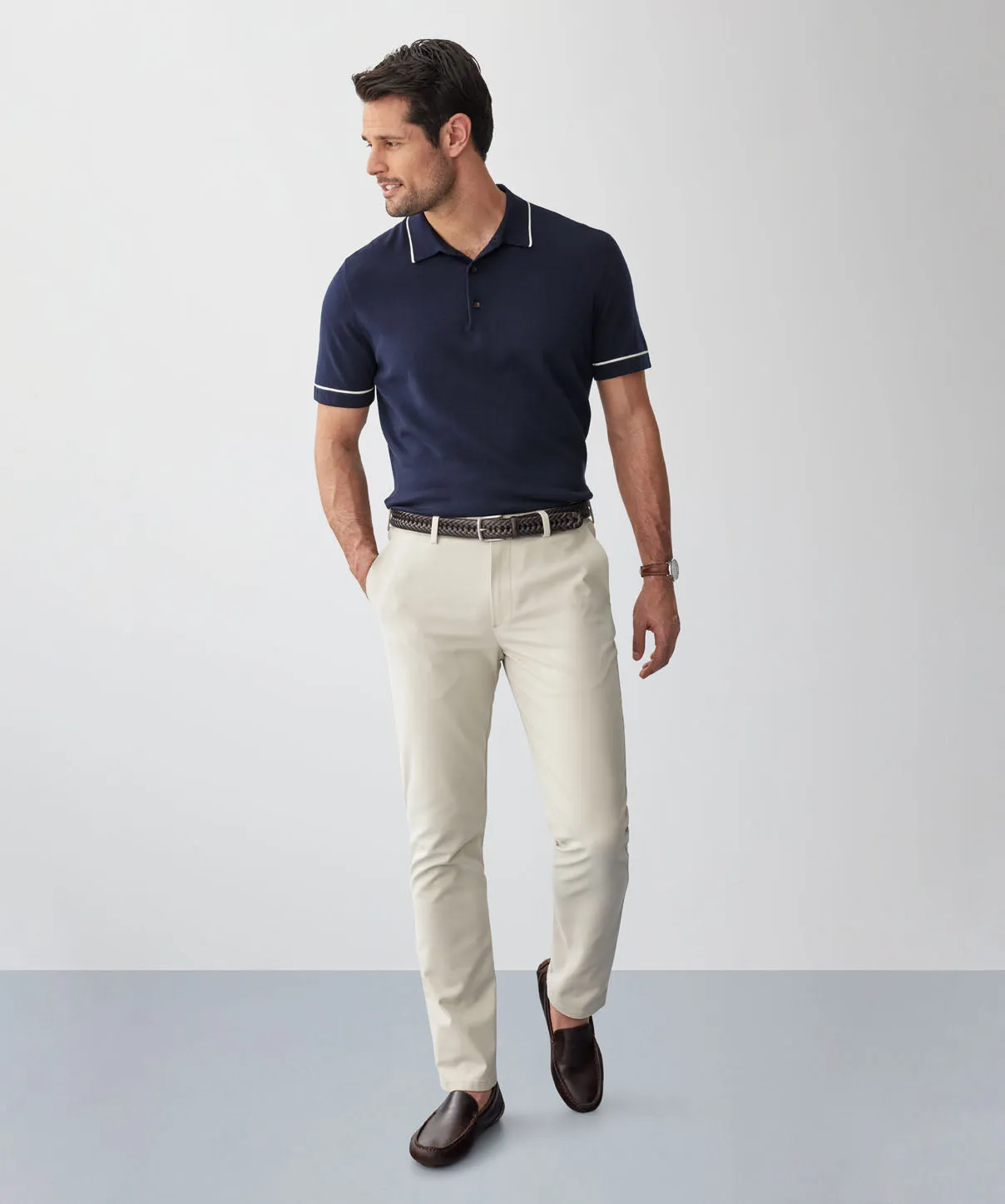 Non-Iron Modern Chino Pants - Stone sold by GAZMAN product image thumbnail 5