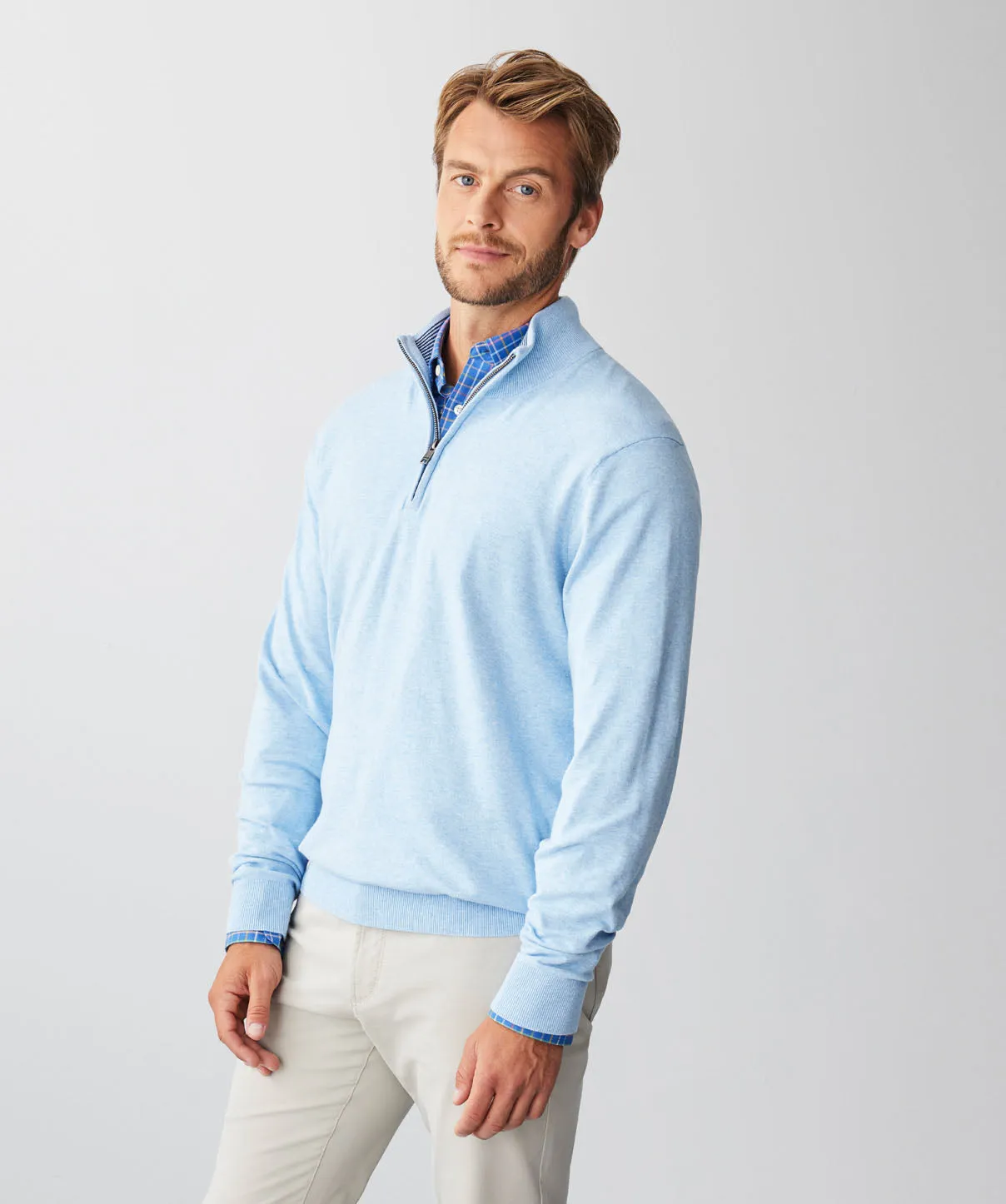 High Flex Half Zip Knit - Sky Blue sold by GAZMAN product image thumbnail 5