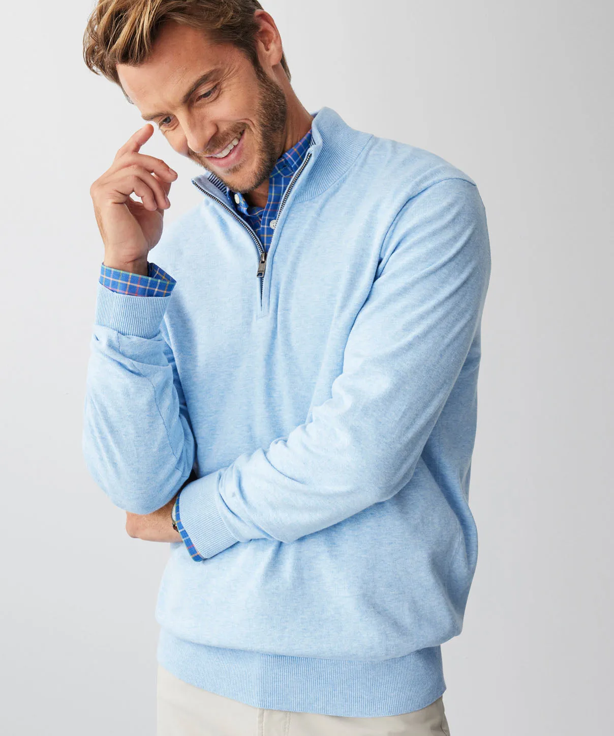 High Flex Half Zip Knit - Sky Blue sold by GAZMAN product image thumbnail 4