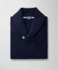 Shawl Neck Rib Knit - Navy sold by GAZMAN