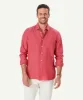 Pure French Linen Long Sleeve Shirt - Red sold by GAZMAN