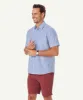 Casual Seersucker Stripe Short Sleeve Shirt - Blue sold by GAZMAN