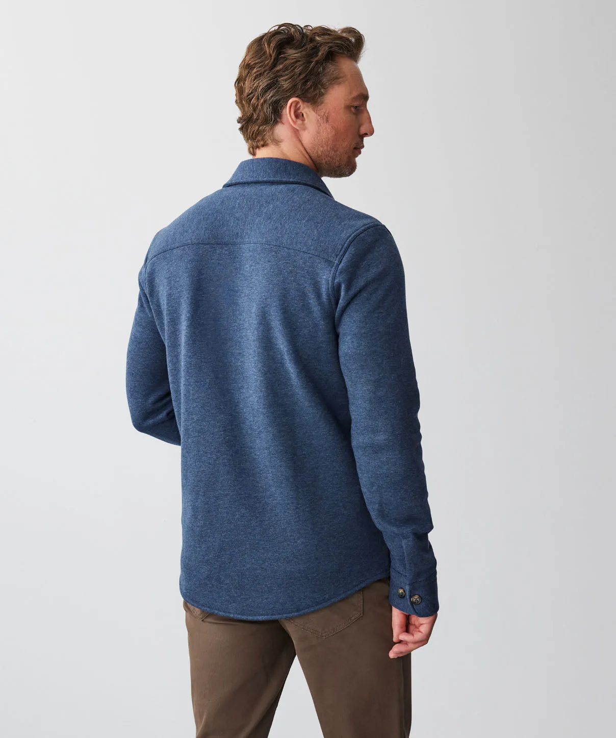 Comfort Shacket - Navy Melange sold by GAZMAN product image thumbnail 3