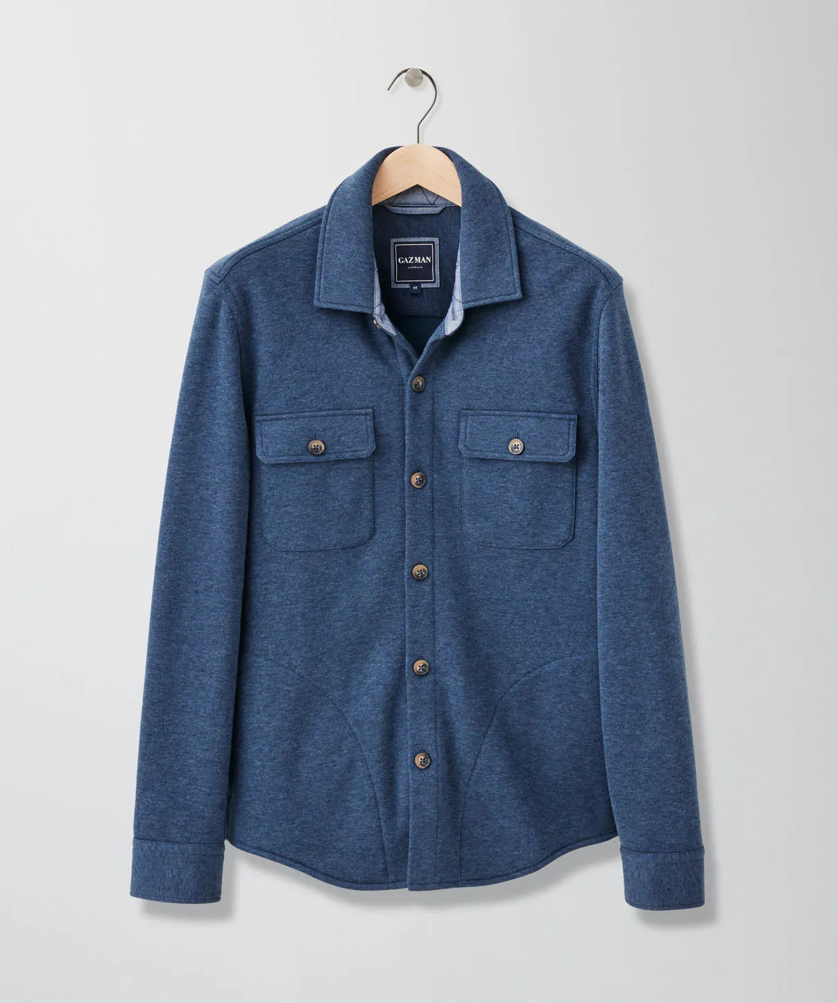 Comfort Shacket - Navy Melange sold by GAZMAN product image thumbnail 2