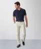 Tipped Knit Polo - Navy sold by GAZMAN