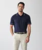 Tipped Knit Polo - Navy sold by GAZMAN
