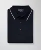 Tipped Knit Polo - Navy sold by GAZMAN
