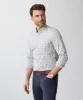 Tailored Easy Care Check Long Sleeve Shirt - Grey Melange sold by GAZMAN