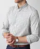 Tailored Easy Care Check Long Sleeve Shirt - Grey Melange sold by GAZMAN