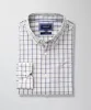 Tailored Easy Care Check Long Sleeve Shirt - Grey Melange sold by GAZMAN
