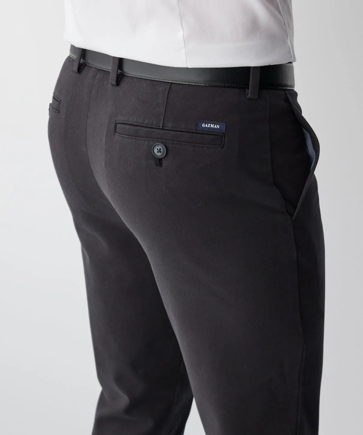 Non-Iron Modern Chino Pants - Black sold by GAZMAN product image thumbnail 4