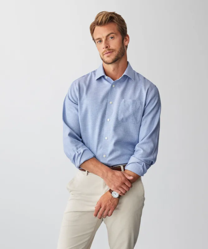 Non-Iron Semi Plain Long Sleeve Shirt - Dark Blue sold by GAZMAN