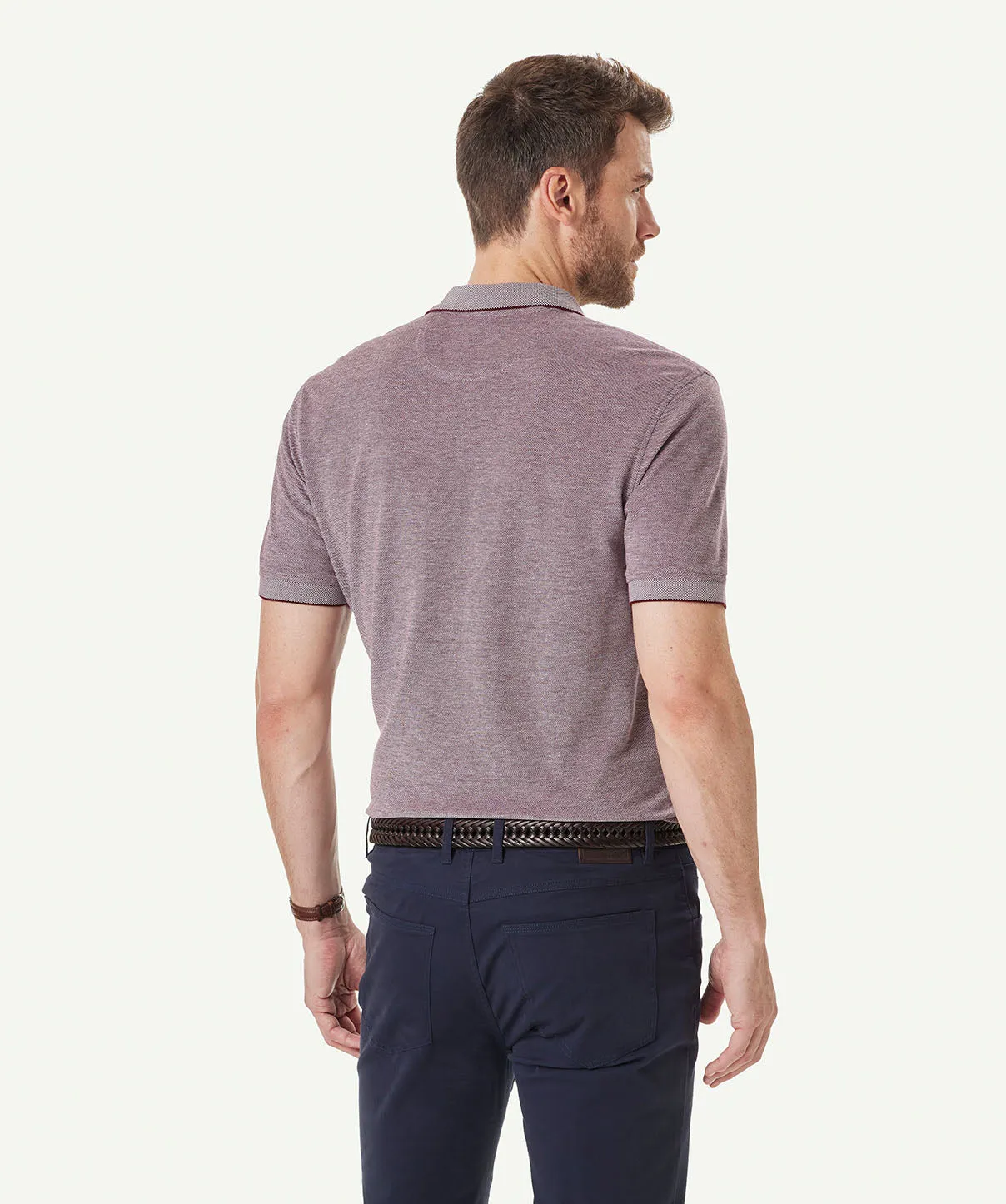 Oxford Pocket Polo Shirt - Burgundy sold by GAZMAN product image thumbnail 3